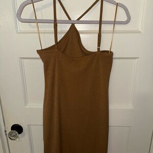 Halter Tank Brown Women's Dress